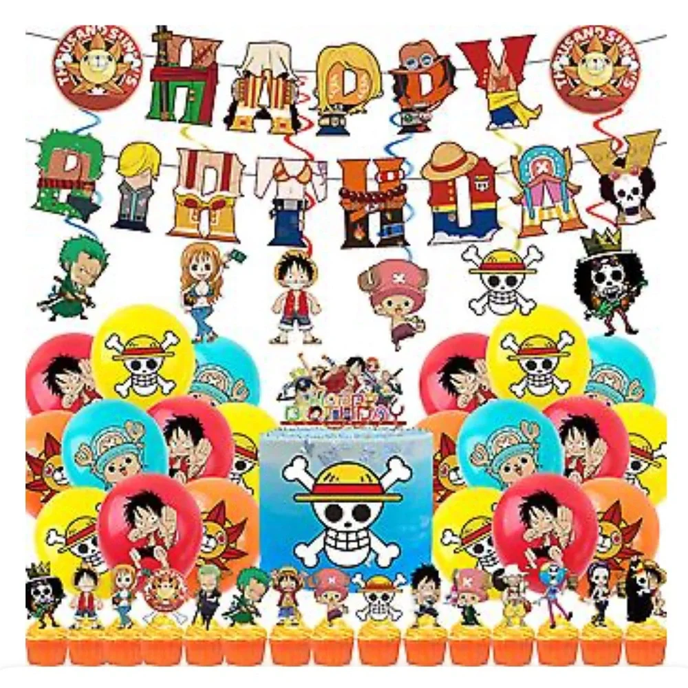 Anime Pirate One Piece Birthday Party Decoration   Kit